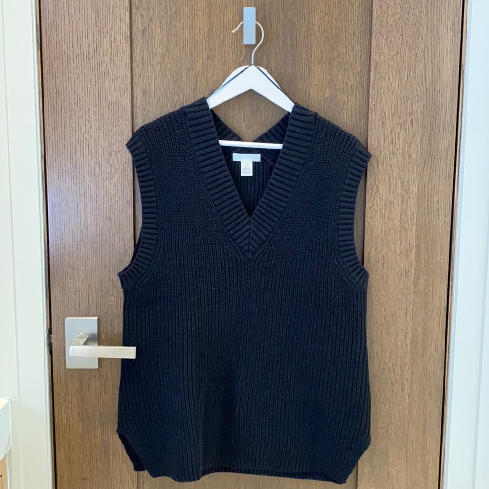 Black sweater vest